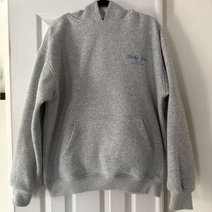 White Fox Boutique Lucky You Gray Hoodie